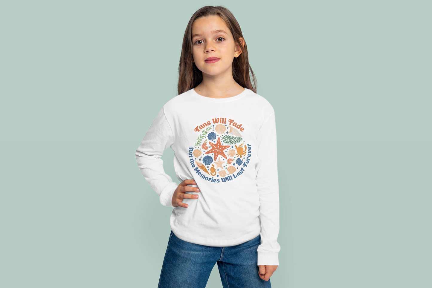 Girl Tan & Memories Long Sleeve Shirt